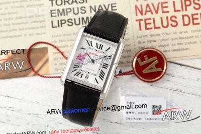 AF Swiss Replica Cartier Tank Solo White Roman Face 31mm Black Strap Watch 